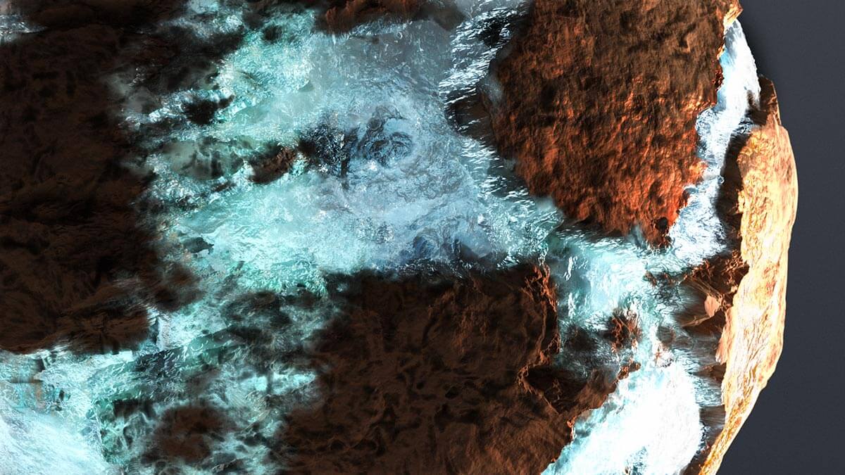 Rendering Eis-Shader 2